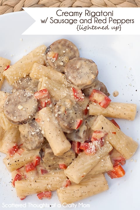 Creamy Rigatoni with Sausage and Red Peppers