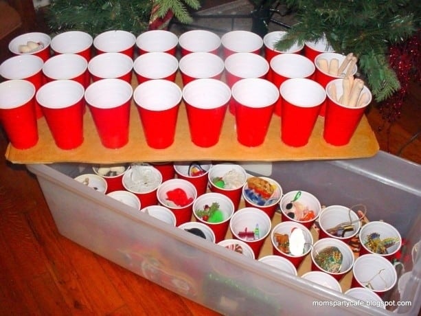 Plastic Cup Ornament Storage