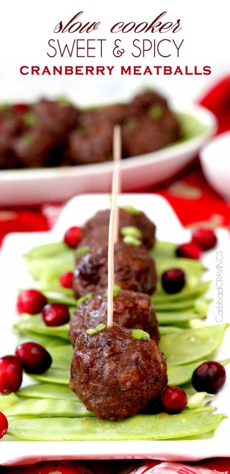 Sweet and Spicy Cranberry Meatballs