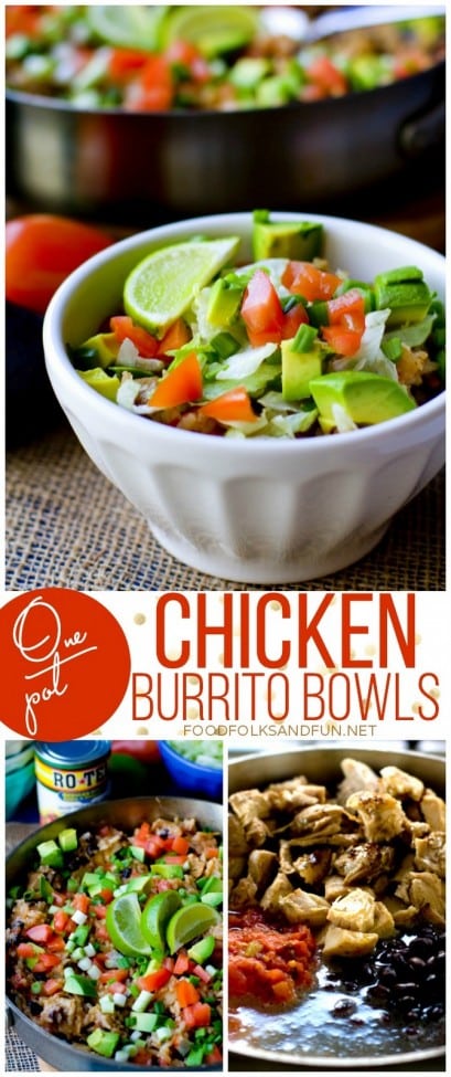 One Pot Chicken Burrito Bowls Recipe