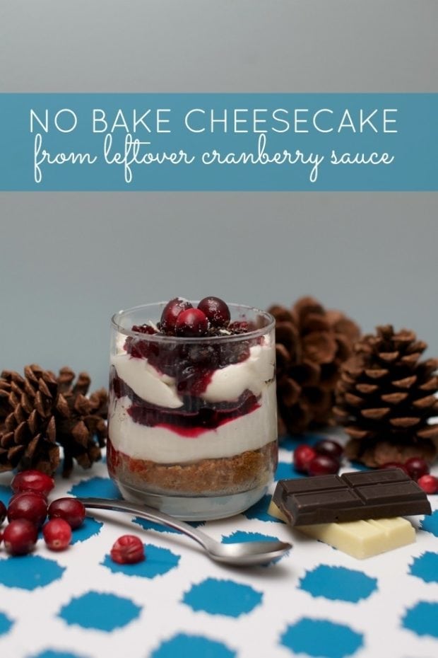 Easy No Bake Cranberry Cheesecake