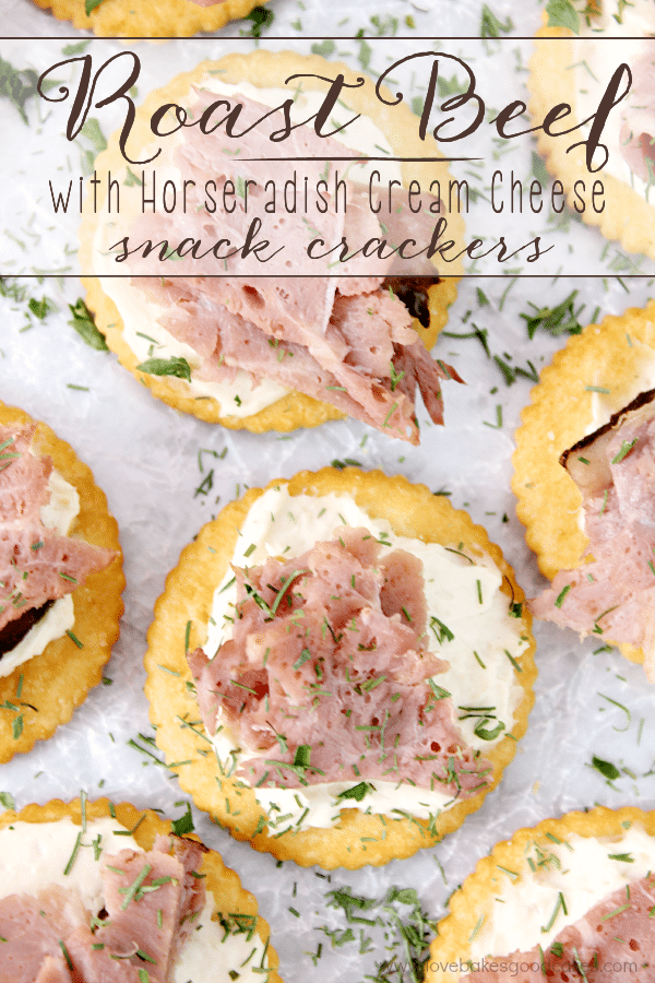 Roast Beef with Horseradish Cream Cheese Snack Crackers