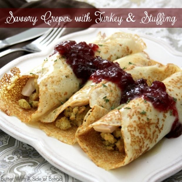 Savory Crepes with Turkey & Stuffing