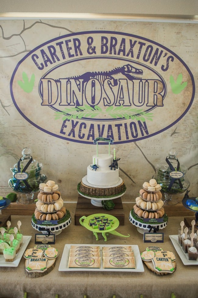 Dinosaur Birthday Party Dessert Table