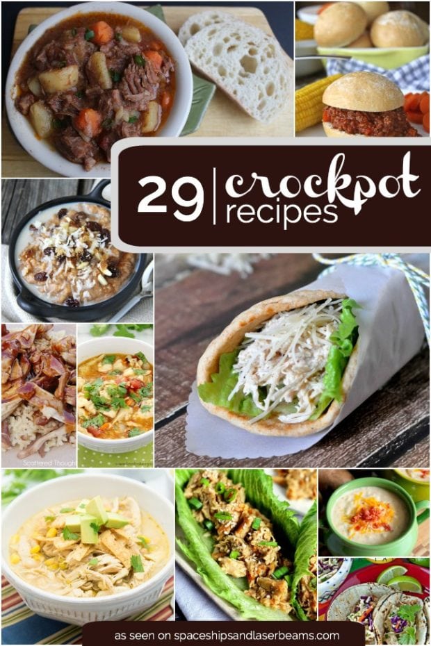 29 crockpot recipes, showcased by Spaceships and Laser Beams