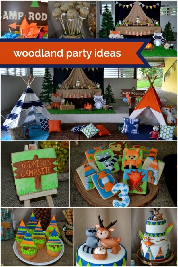 Woodland Themed Camping Birthday Party Spaceships And Laser Beams