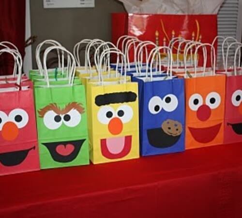 Sesame Street bags (10), Sesame Street Favor Bags, Sesame Street gift bags,  Sesame Street party