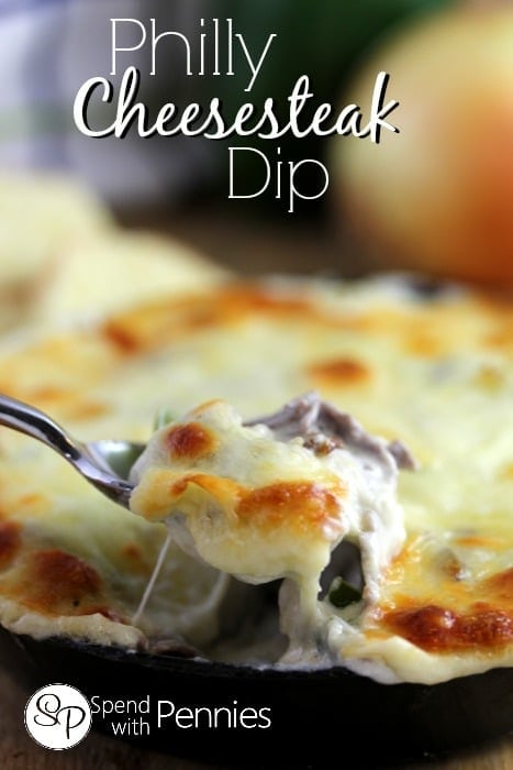 This Philly Cheesesteak Dip is sure to be a crowd-pleaser.