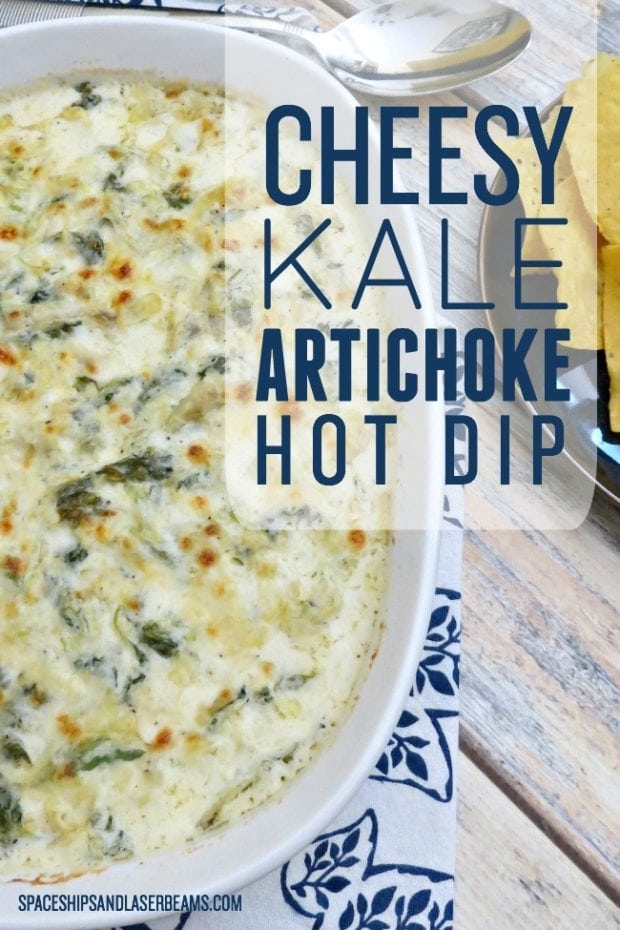 Delicious dips - try this cheesy kale and artichoke dip at your next gathering.