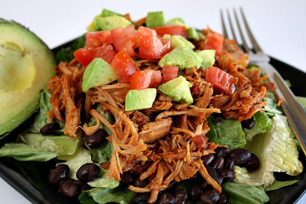 A plate of food, with Slow cooker and Pork