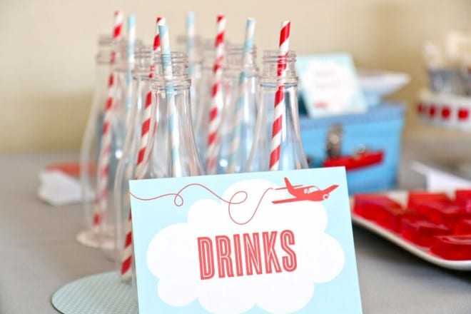 Airplane Themed Birthday Party Drink Ideas