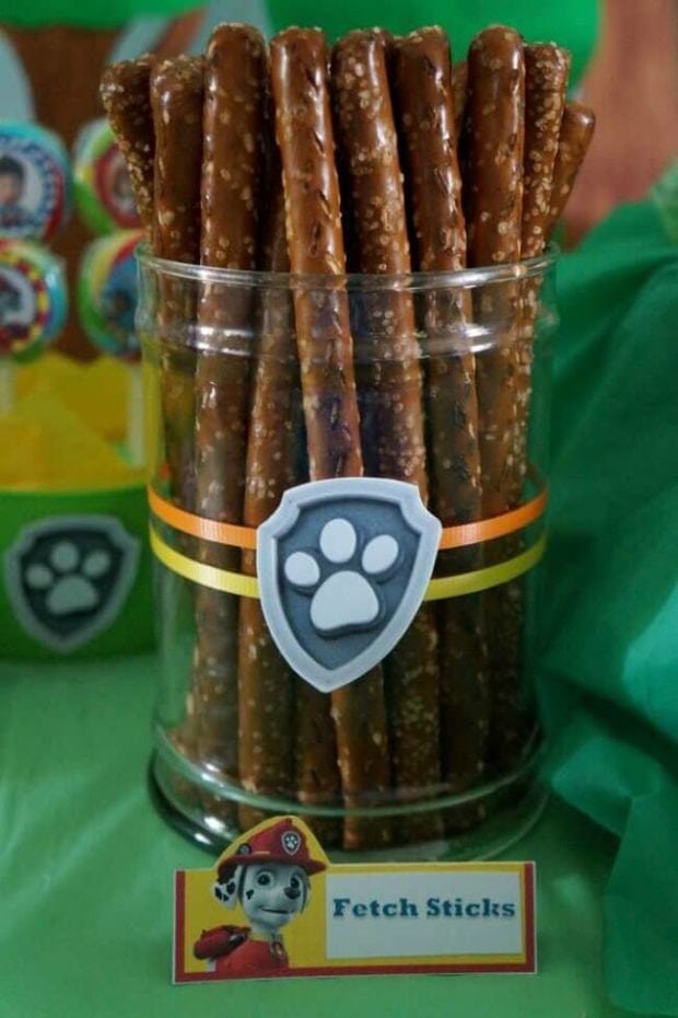 Pretzel Fetch Sticks for PAW Patrol parties