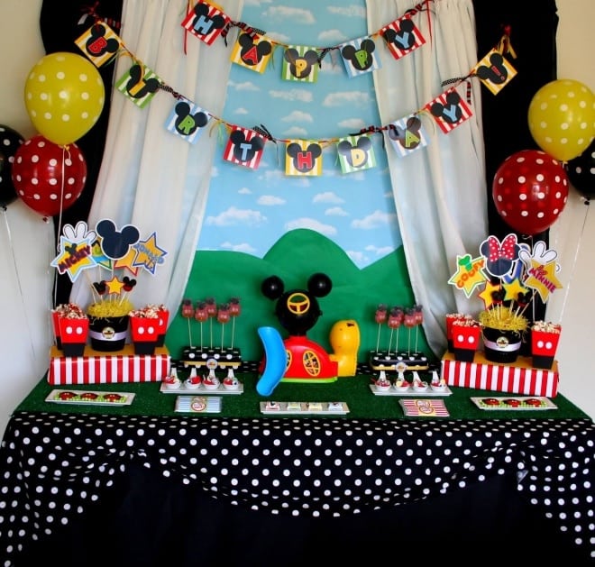 16 Mickey Mouse Clubhouse Birthday Party Dessert Table