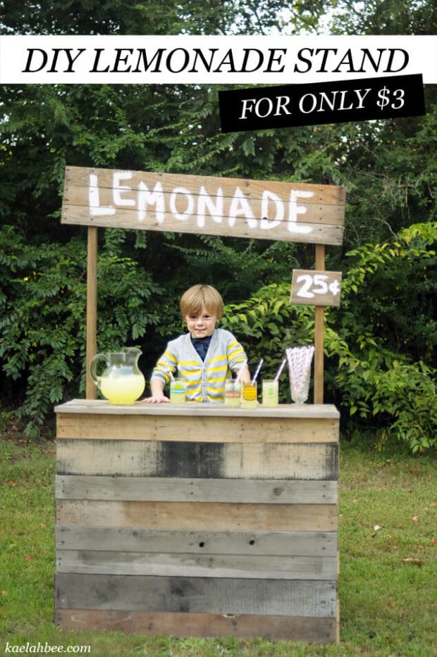 Make your own lemonade stand out of a pallet!