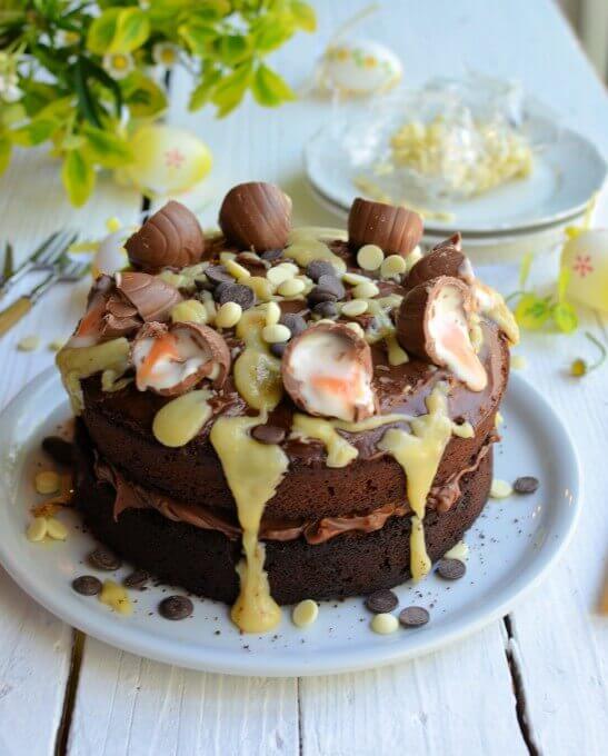 Creme Egg Chocolate Drizzle Cake