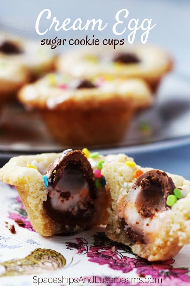 Cream Egg Cookie Cups