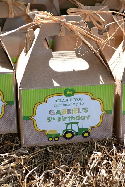 Farm Tractor Birthday Party Favors