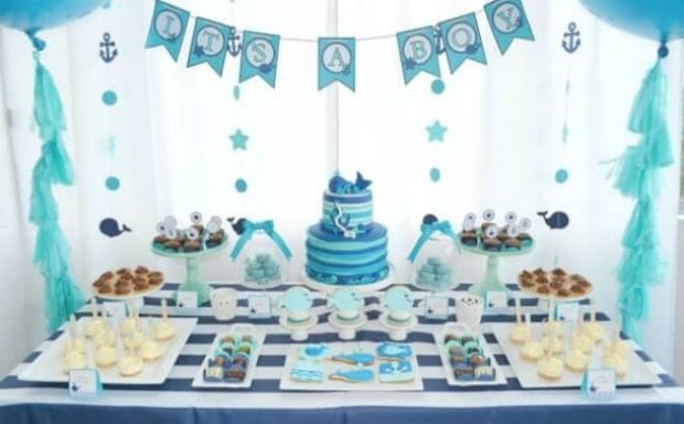 Whale Baby Shower Decorations