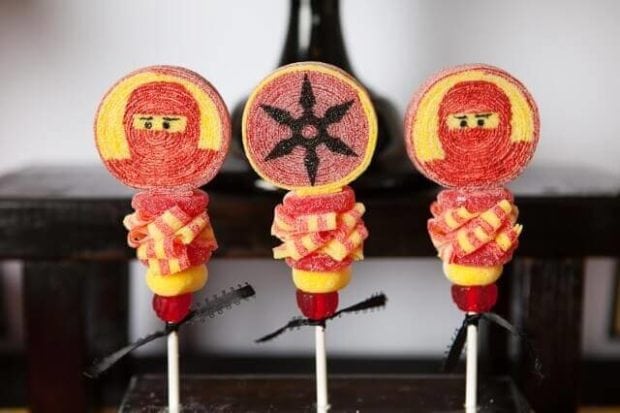 These delightful Ninjago Candy Kabobs are sure to impress party goers.