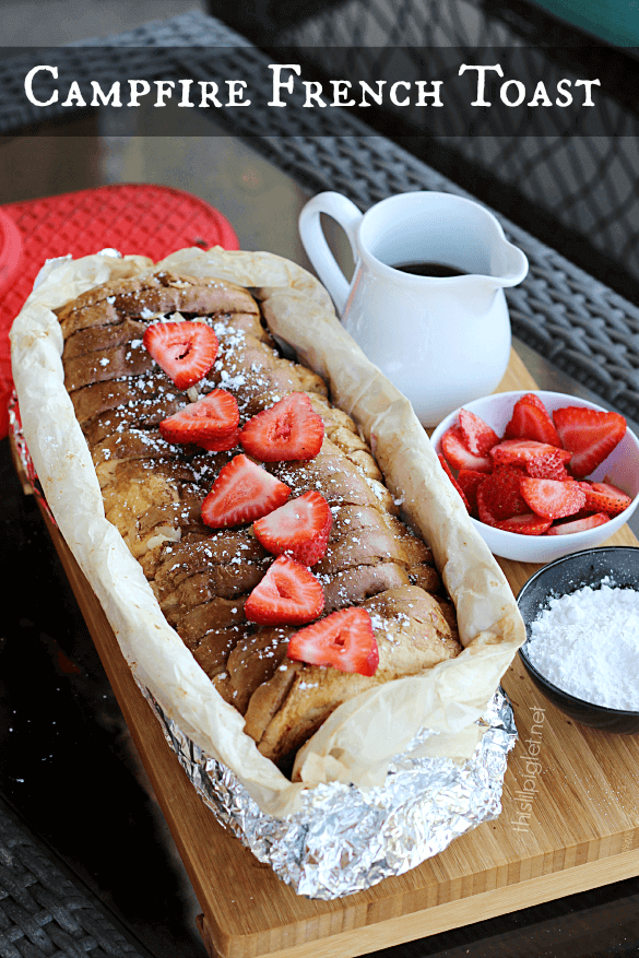 Delicious french toast breakfast! You won't believe you can make this on a campfire.
