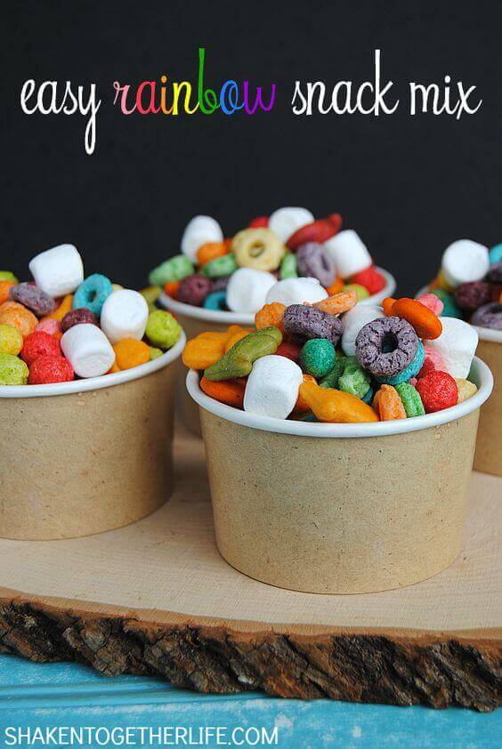 Easy Rainbow Snack Mix