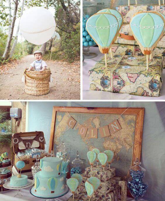 Vintage Hot Air Balloon Birthday Party