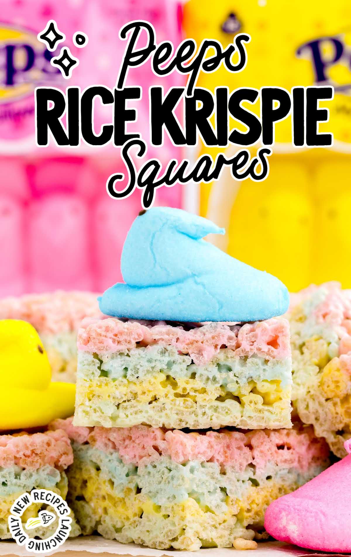 close up shot of pieces of Rice Krispie treats