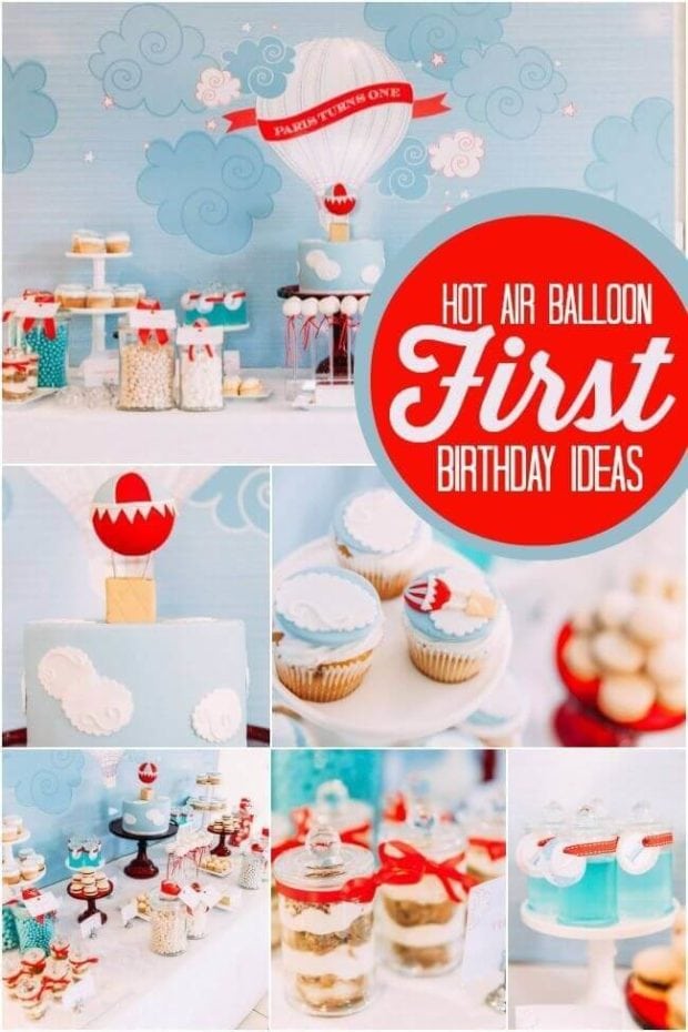 Hot Air Balloon First Birthday Party
