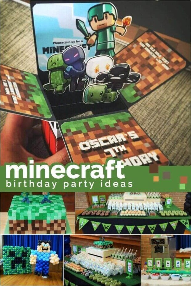 Boy's Minecraft Birthday Party