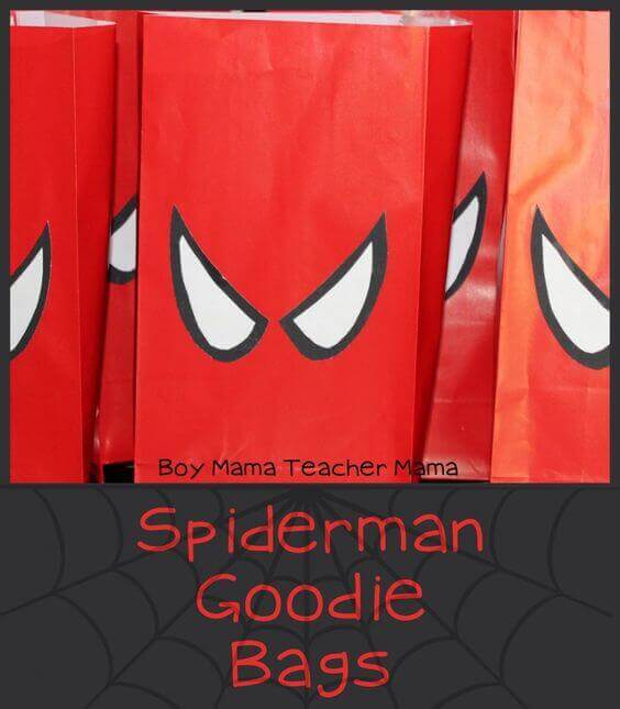 Spiderman Goodie Bags are a great way to send guests home with a party favor