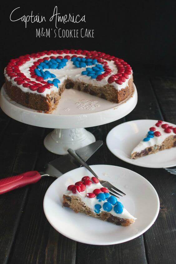 21 Captain America M&Ms Chocolate Chip Cookie Party Ideas