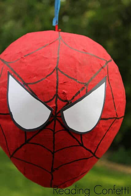 Make your own fun Spiderman Pinata for your son's party.