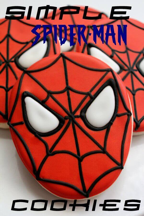 DIY Spiderman Cookies are simple to make and ice!