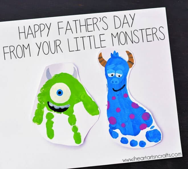 fathers day hand and footprint ideas