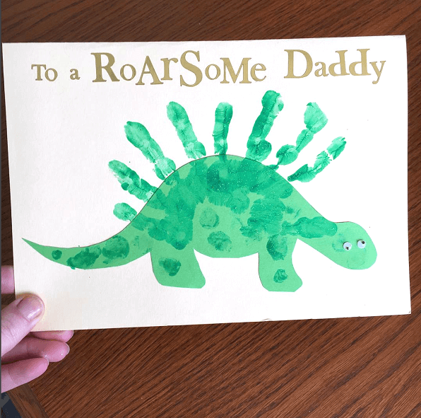 This Handprint Dinosaur Father’s Day Card is perfect for a dinosaur-loving dad