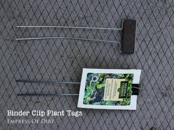 Label your plants with these clever Binder Clip Plant Tags