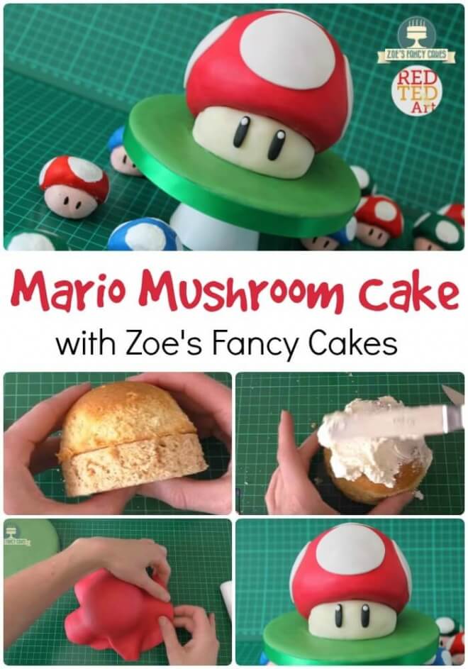 These Mario Mushroom cupcakes are cute and fun. Perfect for a Mario Bros party.
