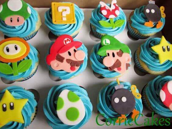 These Super Mario cupcake toppers are delightful and perfect for a Super Mario Brothers party.