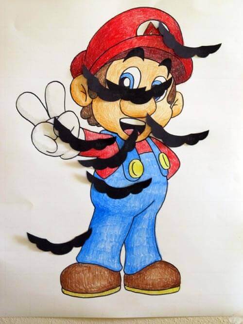 Pin The Mustache On Mario Poster Super Mario Bros Birthday Party Vrogue