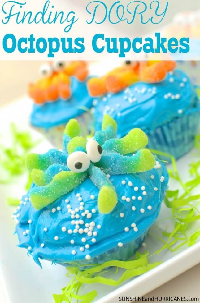 Finding Dory Octopus Cupcakes