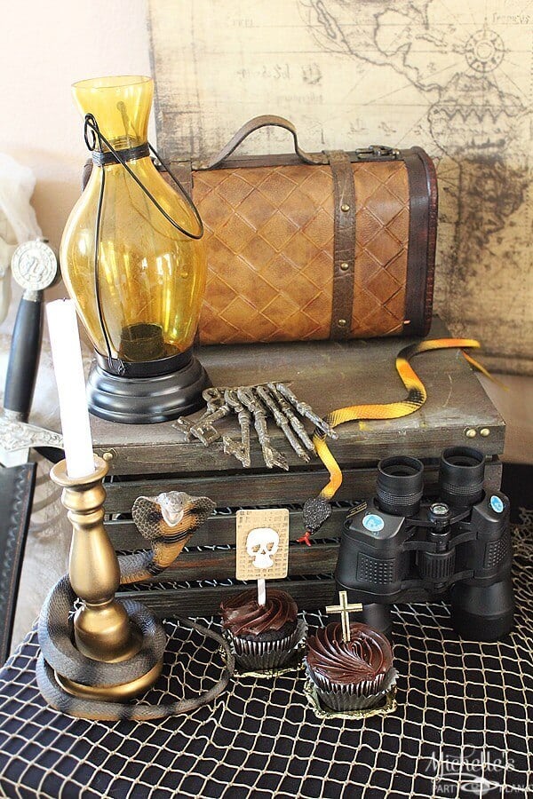 Indiana Jones Themed Birthday Party Table