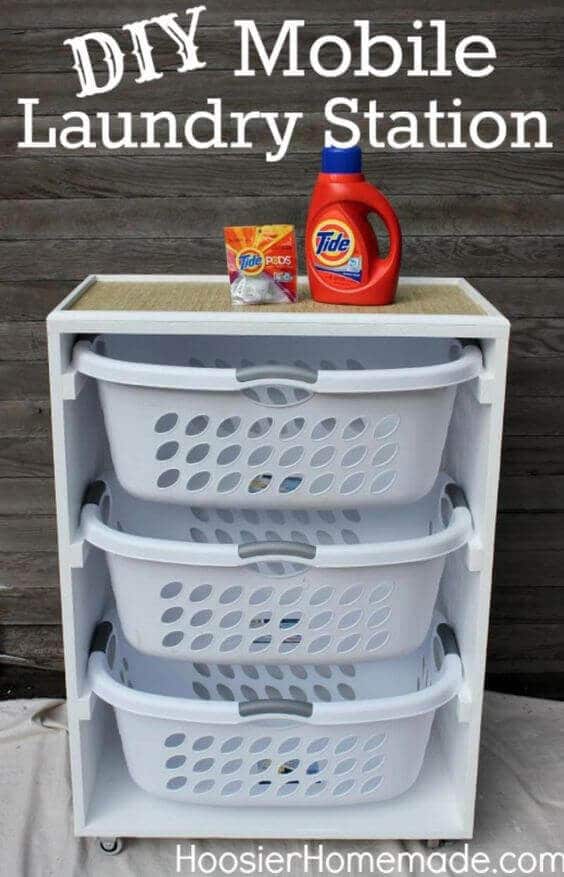 DIY Mobile Laundry Station