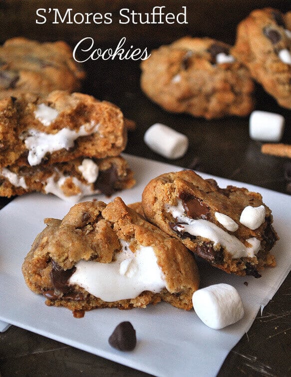 smores stuffed cookies