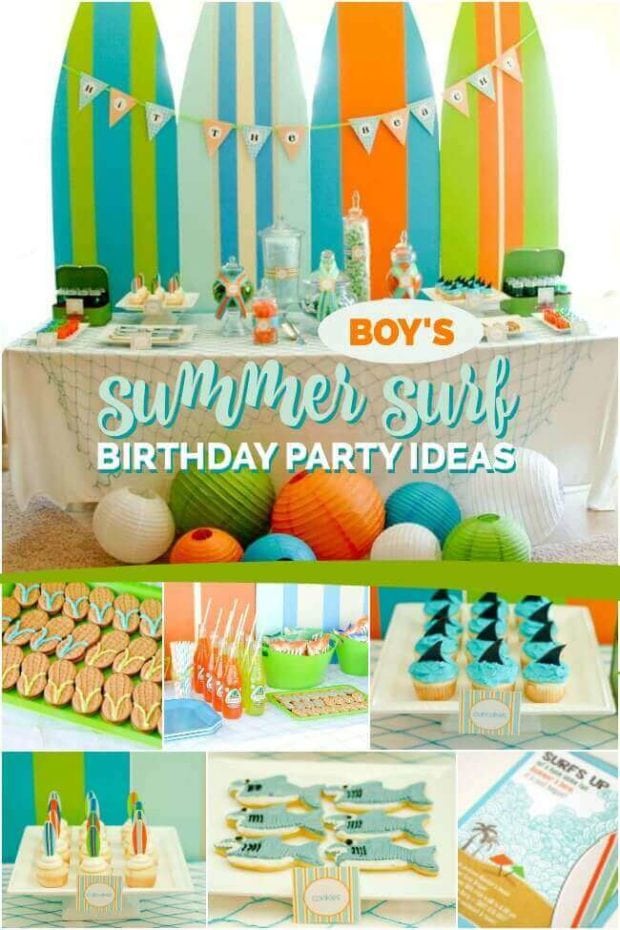 Boy's Summer Surf Birthday Party