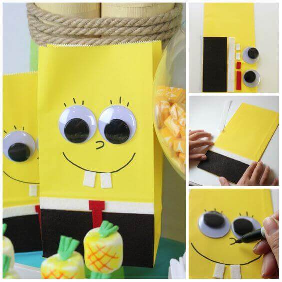 DIY Spongebob Party Bags