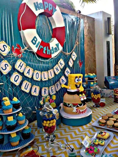 DIY, Birthday Decoration ideas at home, SpongeBob Theme For Birthday  party