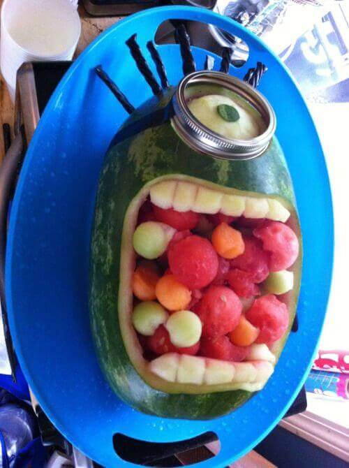 DIY Plankton Watermelon Fruit Bowl