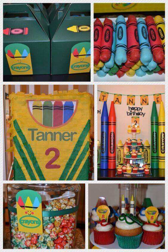 Giant Crayola Crayons  Art birthday party, Kindergarten crafts, Crayola  birthday party