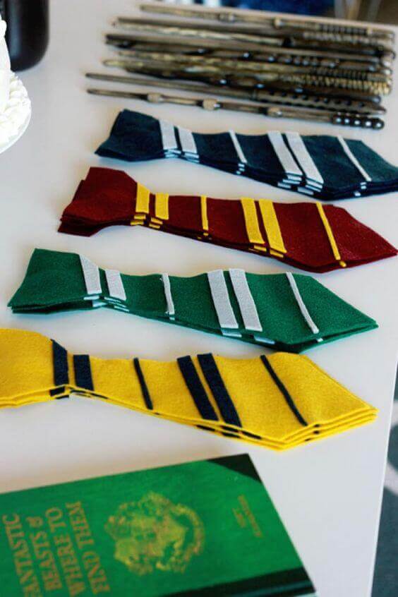 Guests will love taking home these Harry Potter Hogwarts House Tie Favors 