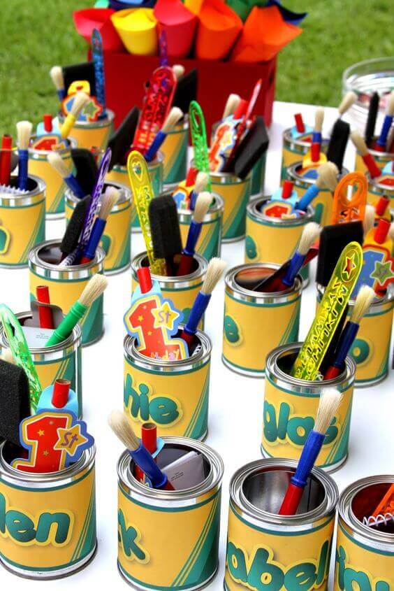 Crafts to create the Crayon Party, How to decorate a crayon party